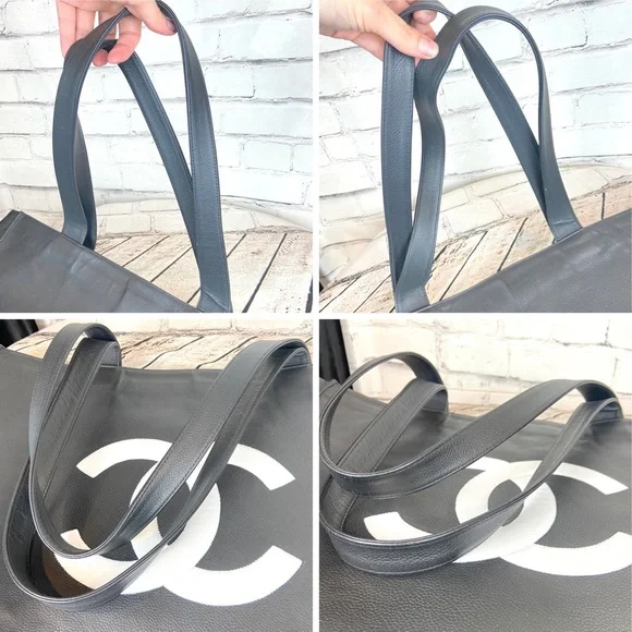 CHANEL large size leather tote *custom* vintage authentic - Picture 11 of 16